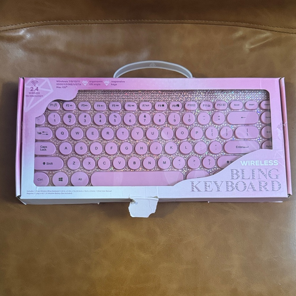 Wireless Bling Keyboard - Pink